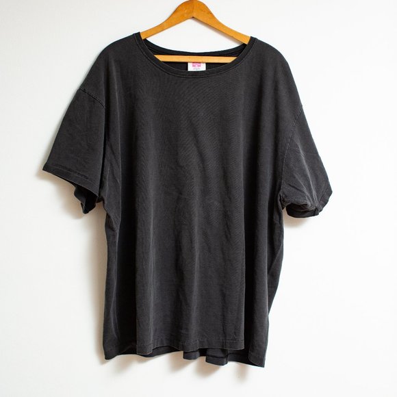 Vintage 90's Hanes Her Way Faded Black T-shirt 2X - Picture 2 of 7